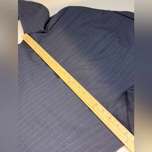 Brooks Brothers Navy Blue Striped Wool Blazer Size 41R - Picture 7 of 7